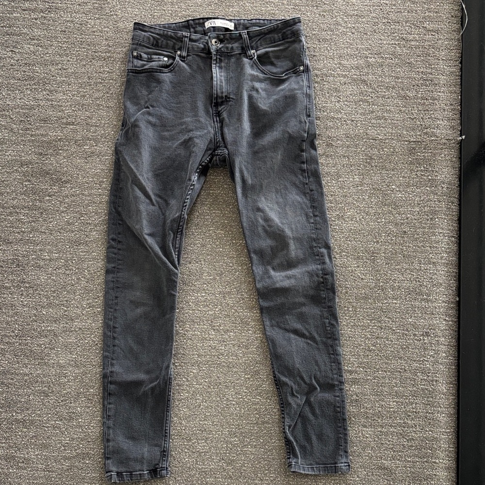 Zara Men's Dark Gray Skinny Jeans